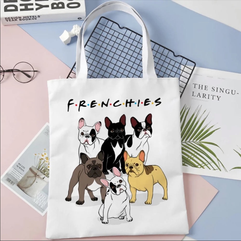 French Bulldog Friends Tote Bag